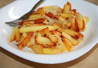 Фото к рецепту: Хрустящий жареный картофель