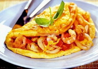 Фото к рецепту: Омлет с морепродуктами