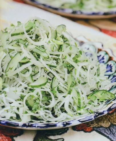 Салат из соленых огурцов рецепт | Как приготовить салат из соленых огурцов