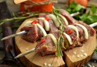 Фото к рецепту: Шашлык из говядины по кавказскому