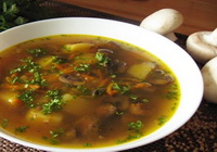 Фото к рецепту: Постный грибной суп с картофелем
