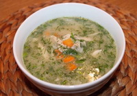 Фото к рецепту: Суп с рисом и куриным филе