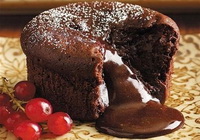 Фото к рецепту: Фуршетное пирожное Шоколадный фондан