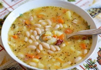 Фото к рецепту: Постный фасолевый суп