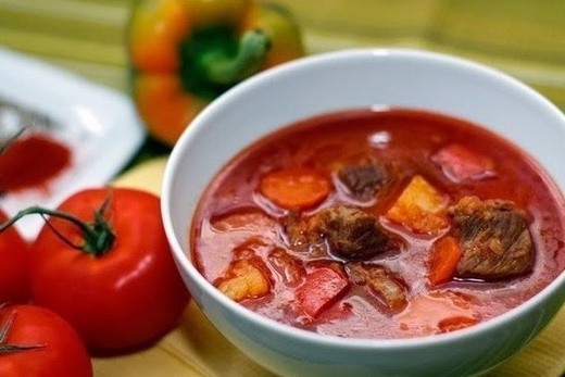 Суп с помидорами венгерский
