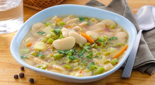 Суп с овощами и фасолью