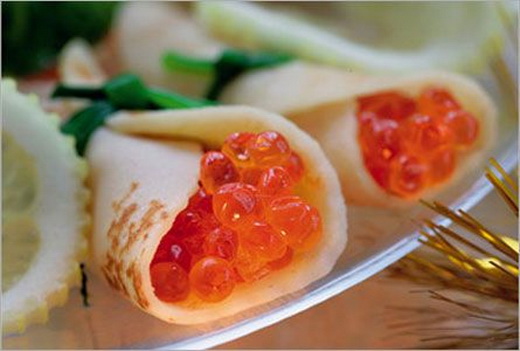 Блины с коньяком с икрой