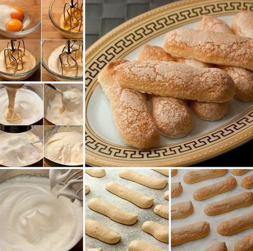 Приготовление печенья Савоярди