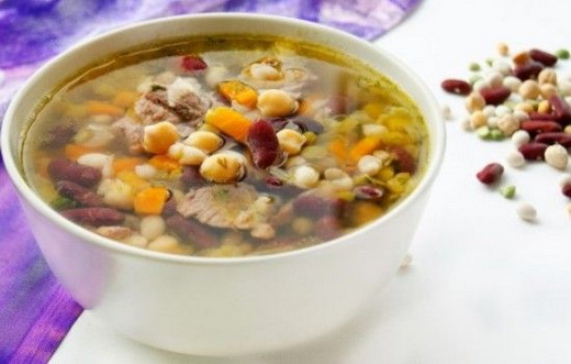 Овощной суп с бобовыми