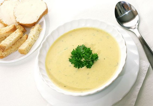 Суп-пюре с твердым сыром