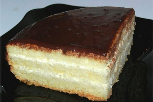 Бисквитный торт с кремом